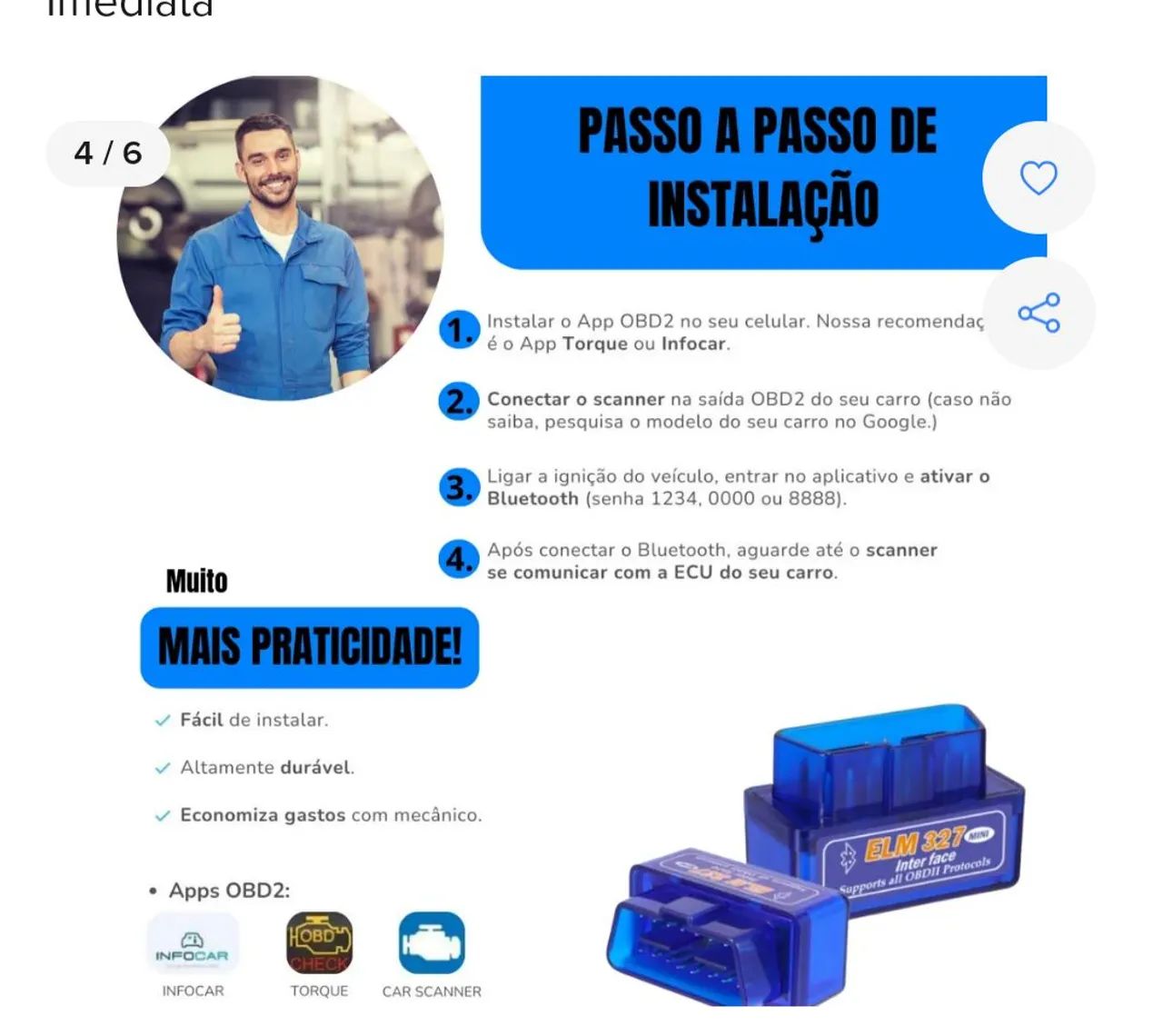 Scanner obd2 - Foto 3