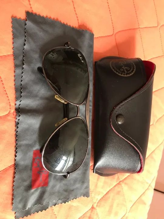 Óculos de Sol Ray Ban Metal original com capa e flanela  - Foto 4