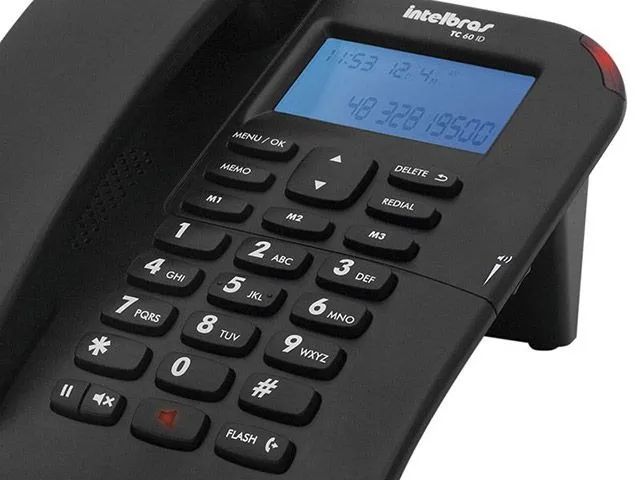 Telefone com Fio TC60 ID Preto Intelbras - Excelente como Novo - Foto 2