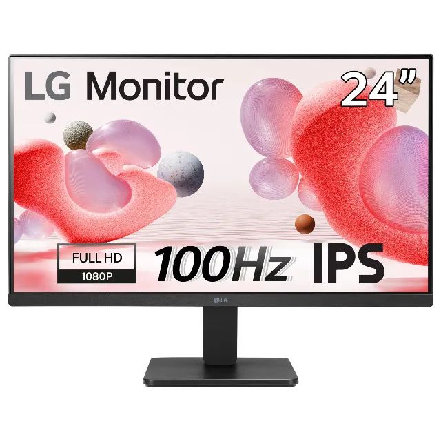 Monitor Gamer LG 24 pol. Full HD, IPS, 100Hz, 5ms, HDMI, Preto, Novo Lacrado