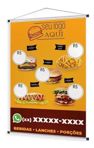 Banner Personalizado com sua arte 100x70cm