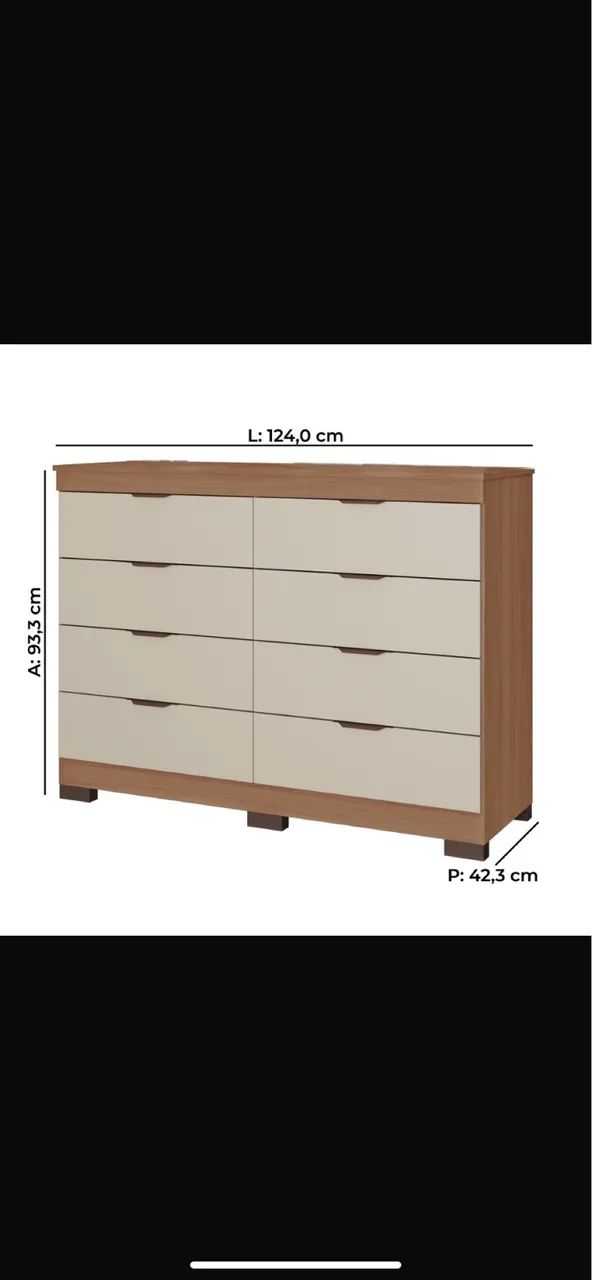 CÔMODA ISADORA 100% MDF - Foto 2