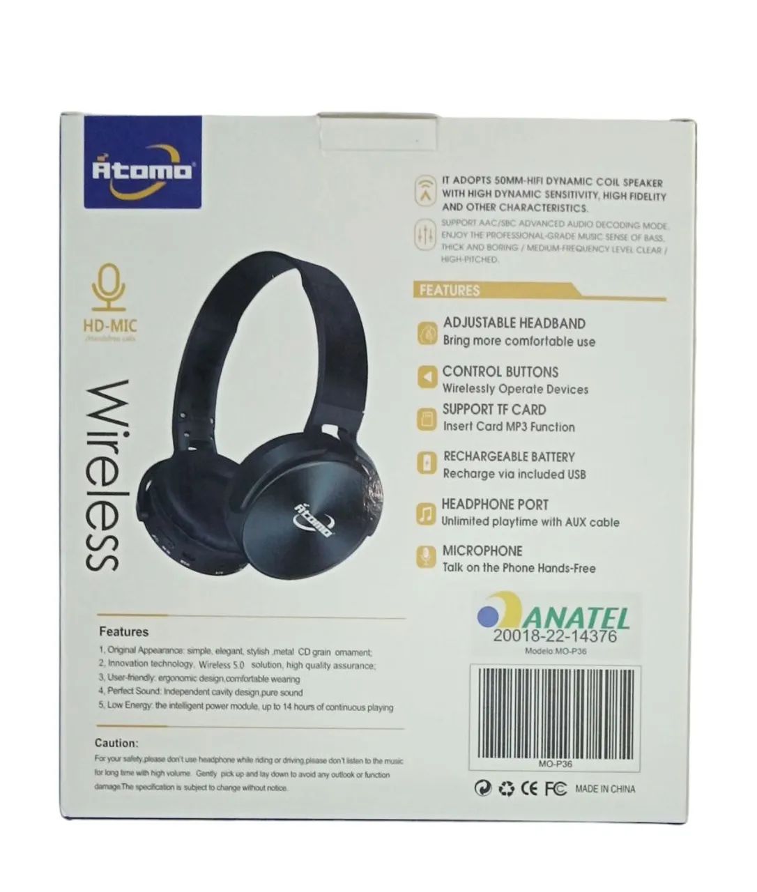 Headphone Bluetooth Átomo Original MO-P36 (Novo) - Foto 5