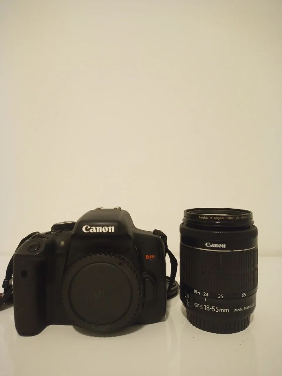 Câmera Cânon Eos Rebel T6i Semiprofissional + Lente 18-55mm + Acessórios - Pouco Usada - Foto 5