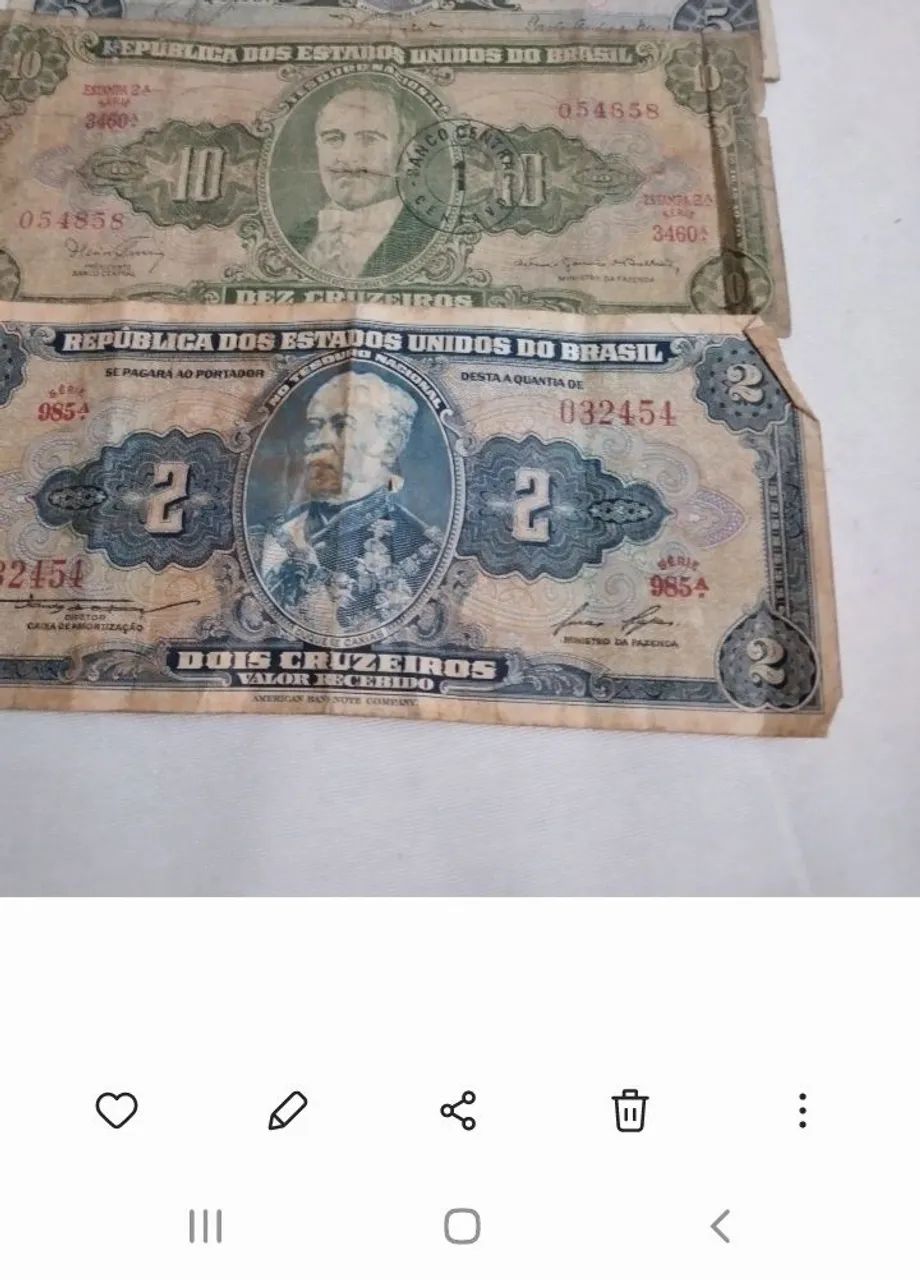 Cedulas e moedas antigas. - Foto 6