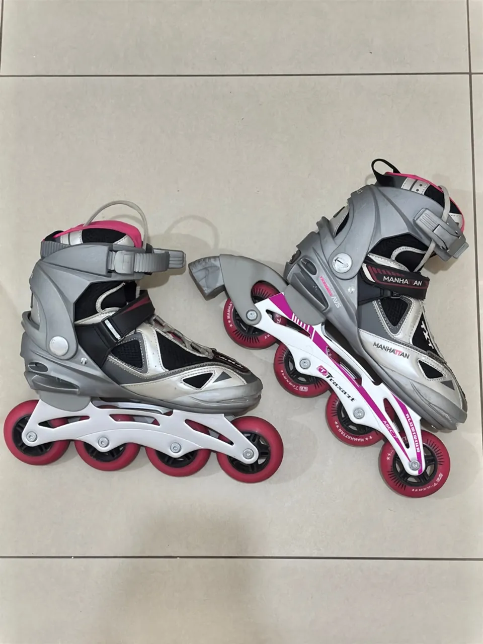 Patins Roller Traxart Manhattan Rosa número 37/38
