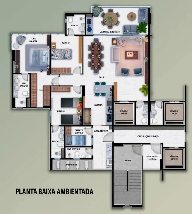 Apto 3/4 sendo 3 suítes no Edifício Martin Ferro de 143 m², 2 vagas por 1.072.999, Natal - Foto 4