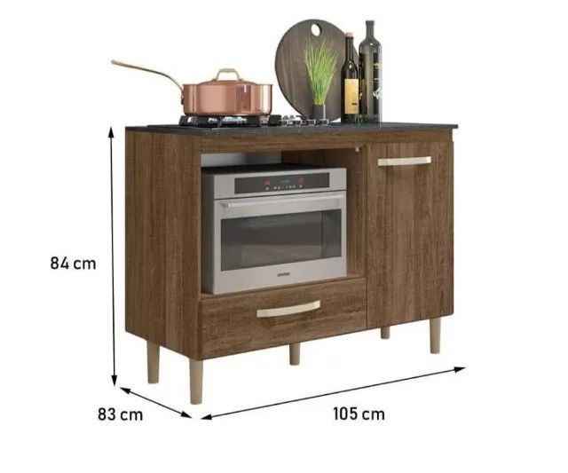 Balcão Fit P/ Cooktop 4 ou 5 Bocas (FAZEMOS ENTRAGA DF E ENTORNO) - Foto 3