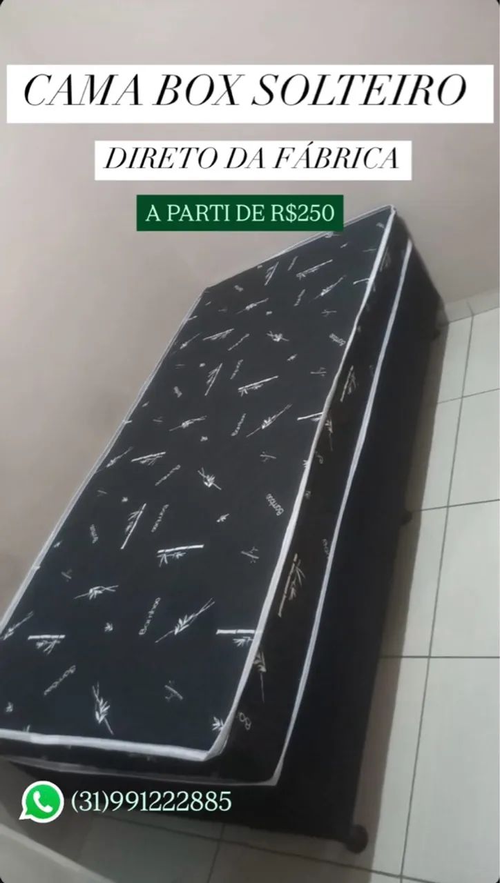 CAMAS BOX SOLTEIRO/FÁBRICA R$250