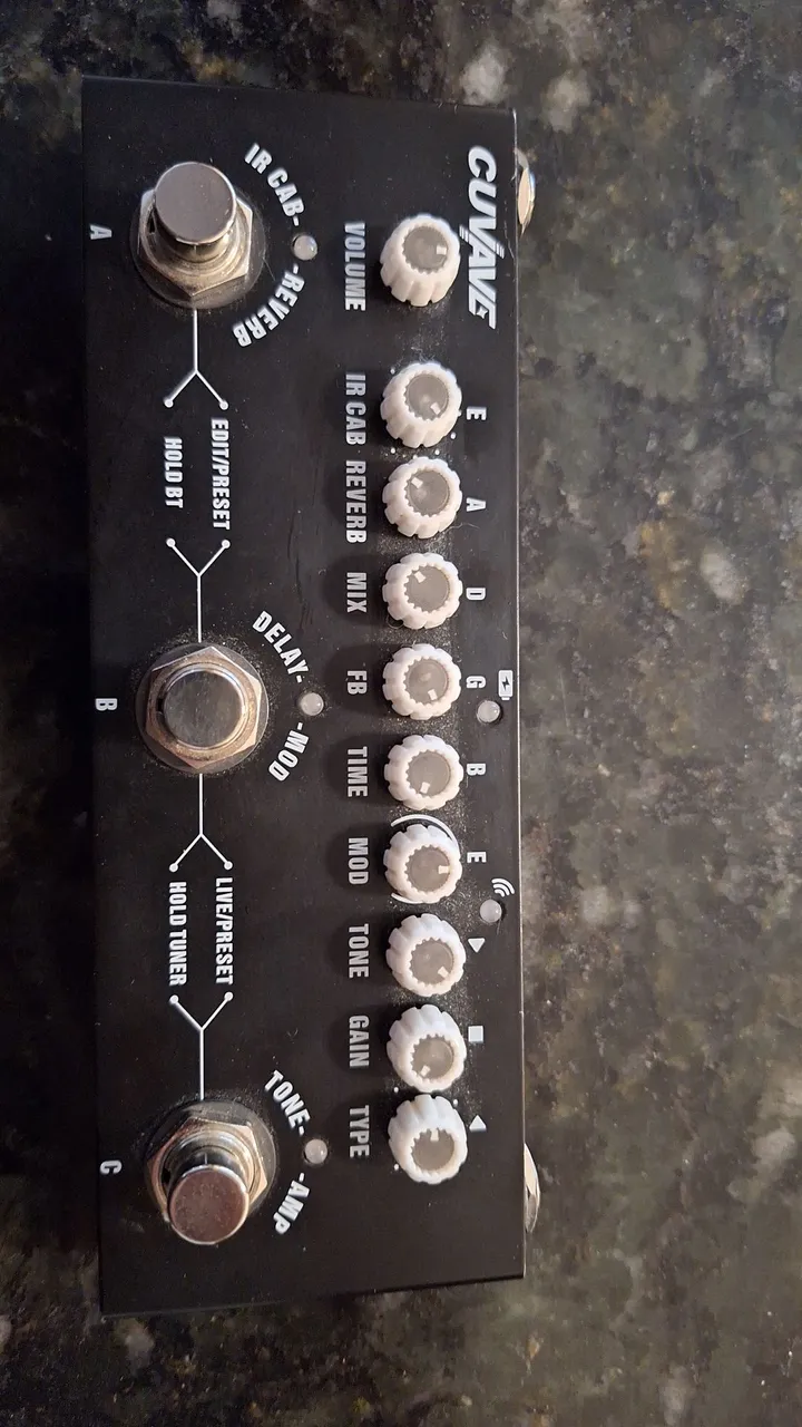 Pedal Guitarra CUVAVE - IR CAB Reverb Delay Modulação