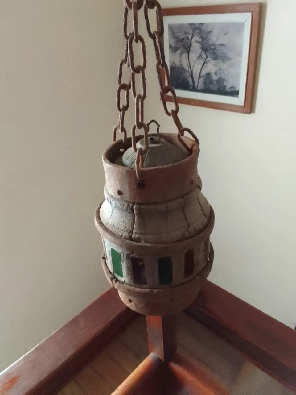 Lustre rústico antigo - Foto 3