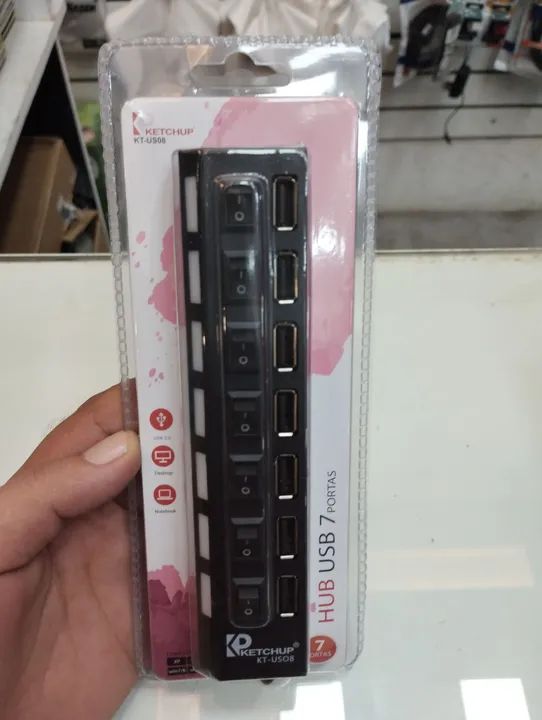 Hub USB 7 Portas Ketchup KT-US08