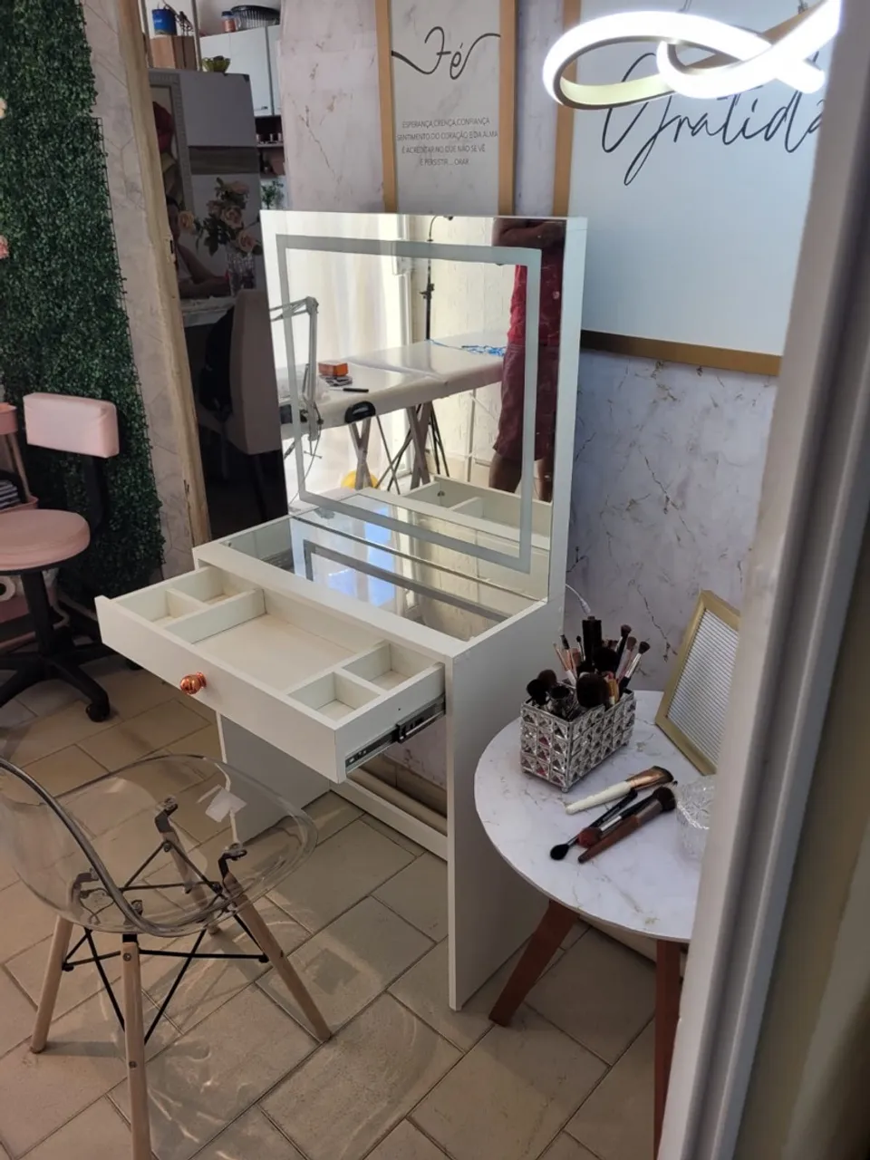 Penteadeira pé 70cm camarim de led