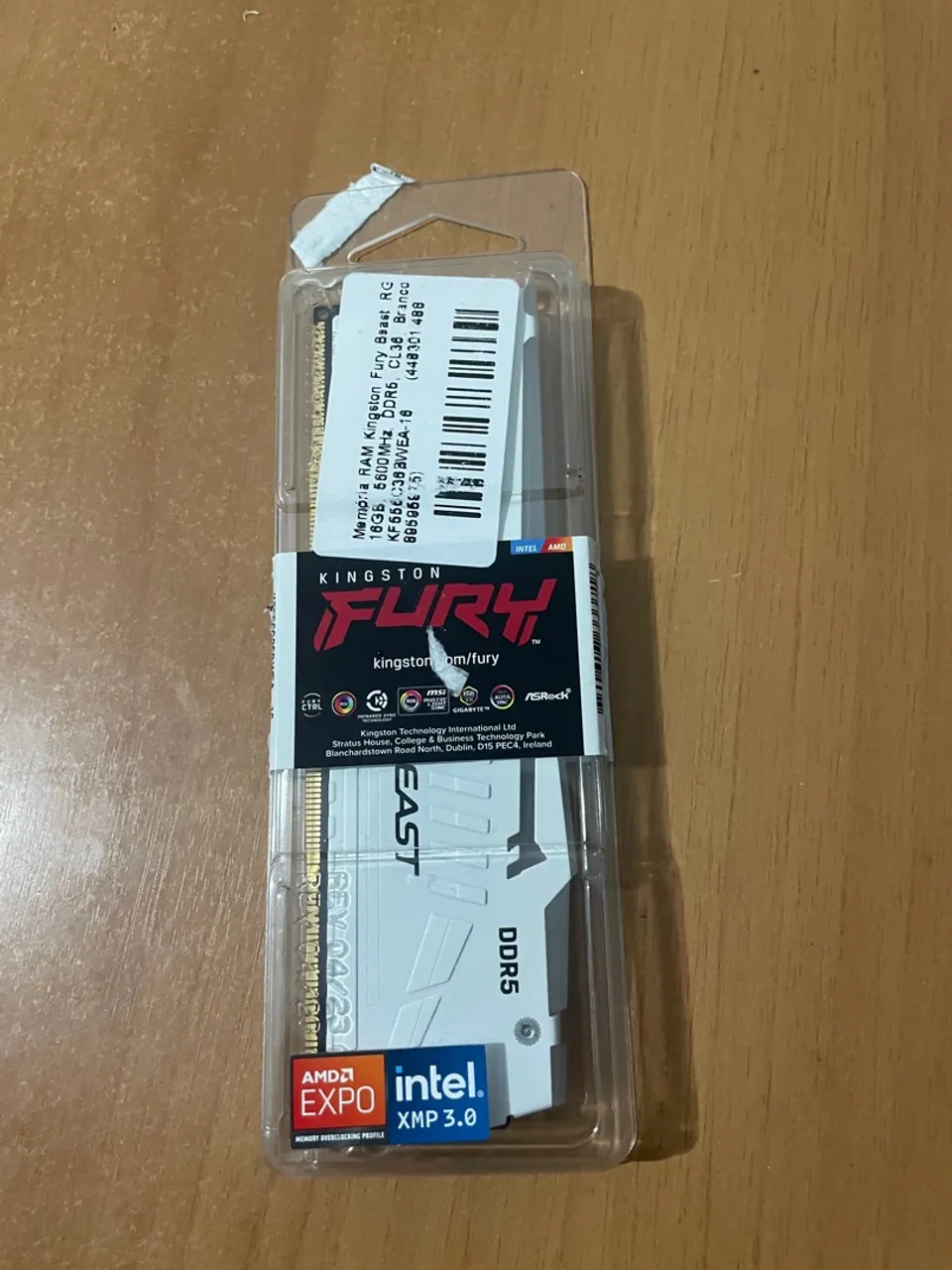Memória RAM Kingston Fury Beast RGB 16GB DDR5 5600MHz