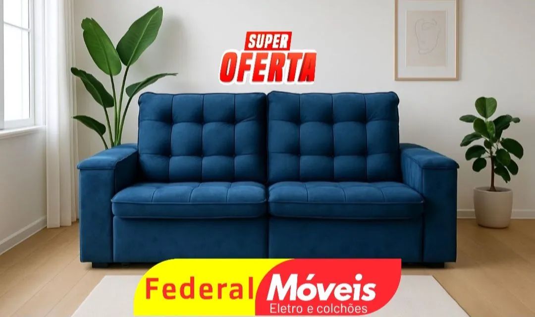 Sofá Retrátil 2 Lugares 2,30m Novo - Design Moderno e Conforto Absoluto!