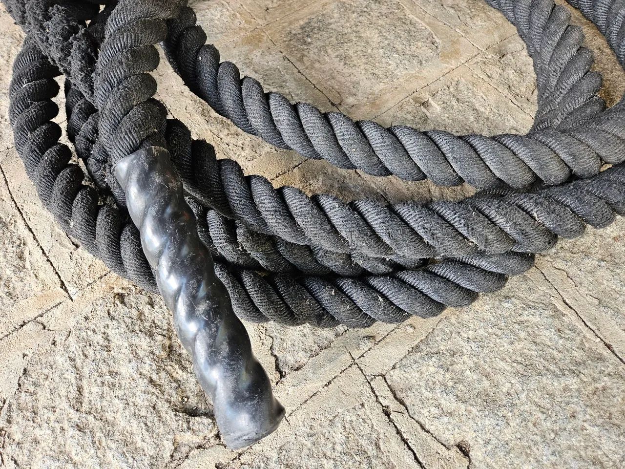 Corda Naval preta 9 metros de Batalha para Treinamento Funcional - Foto 4