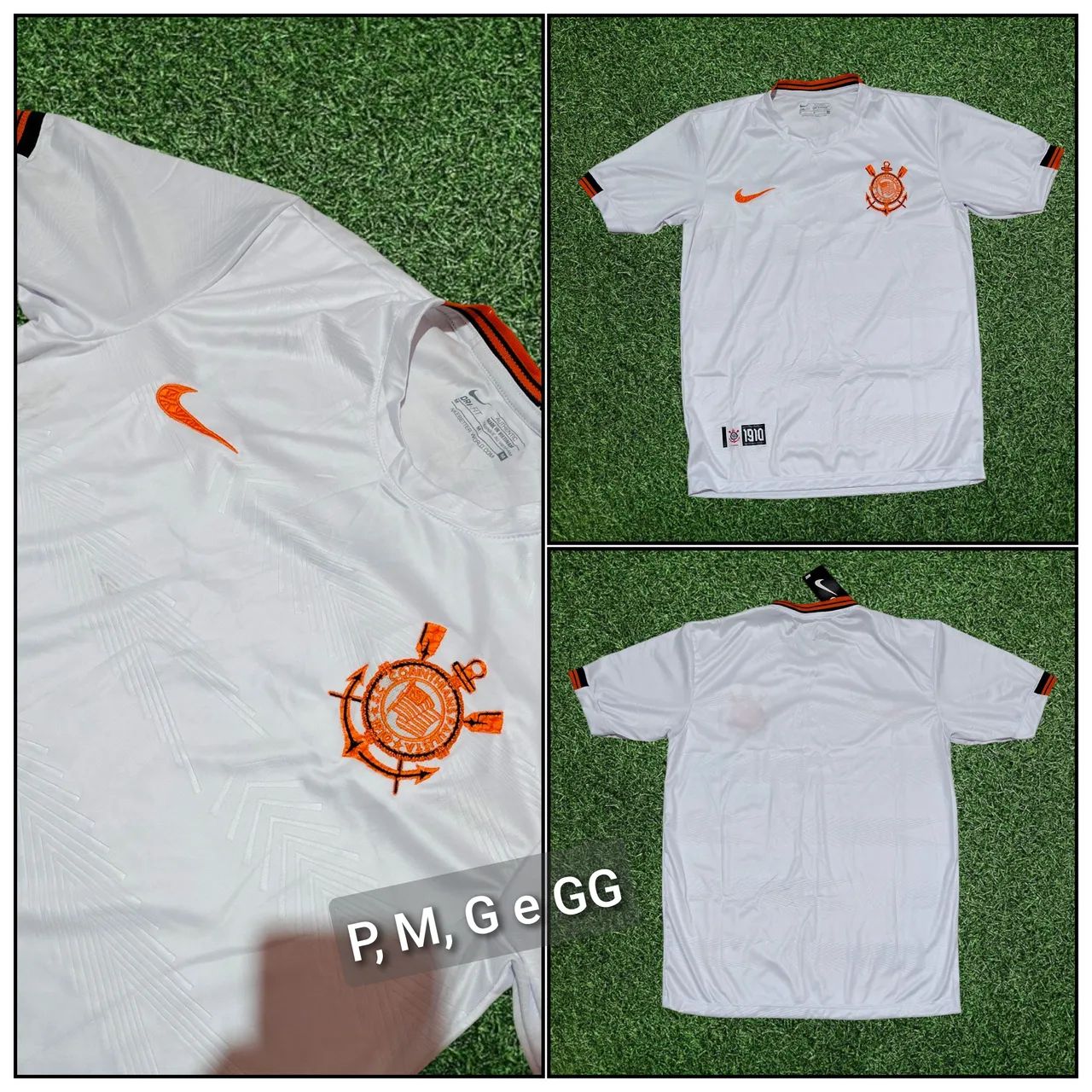 Camisa do Corinthians branca 3 D (P, M, G e GG)