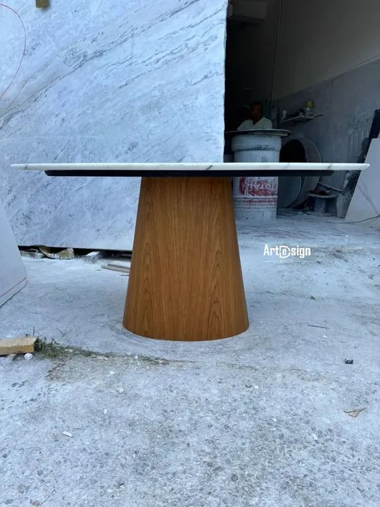 Mesa de jantar cone em mármore espírito santo  - Foto 3