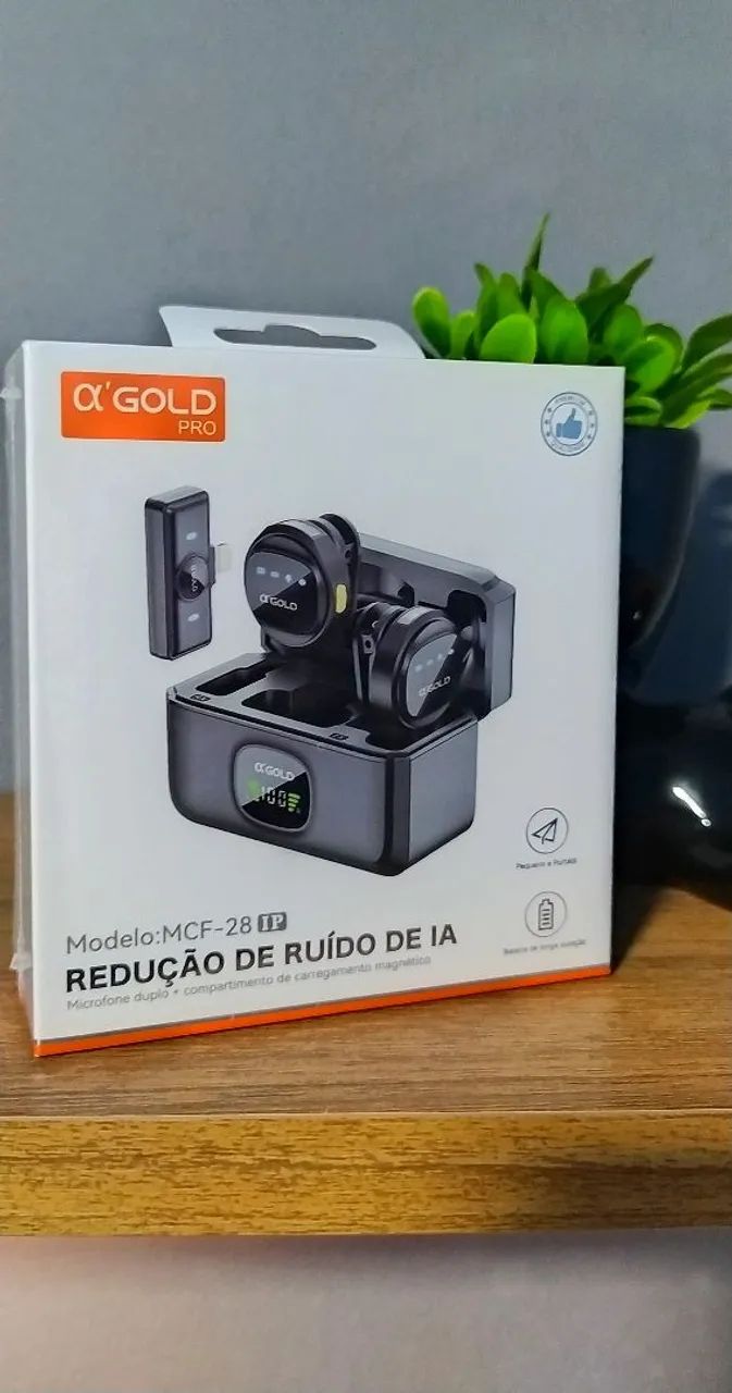 Microfone lapela sem fio 