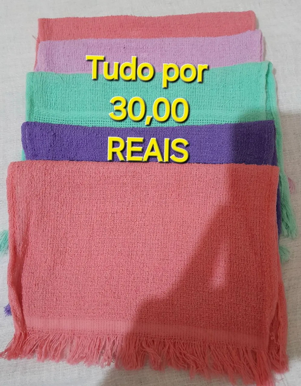 Kit de toalhas de rosto coloridas - Promoção!