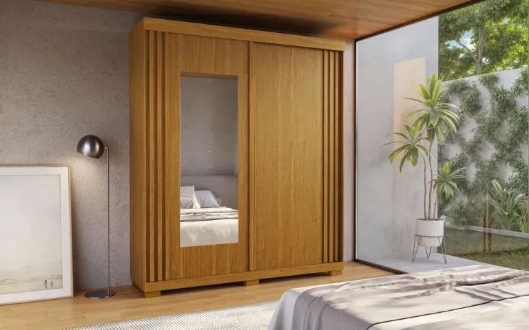 Roupeiro Athena Com Espelho 100% MDF  - Foto 2
