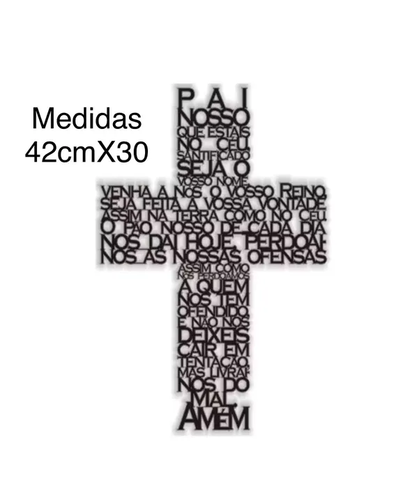 Quadro Decorativo Pai Nosso em MDF