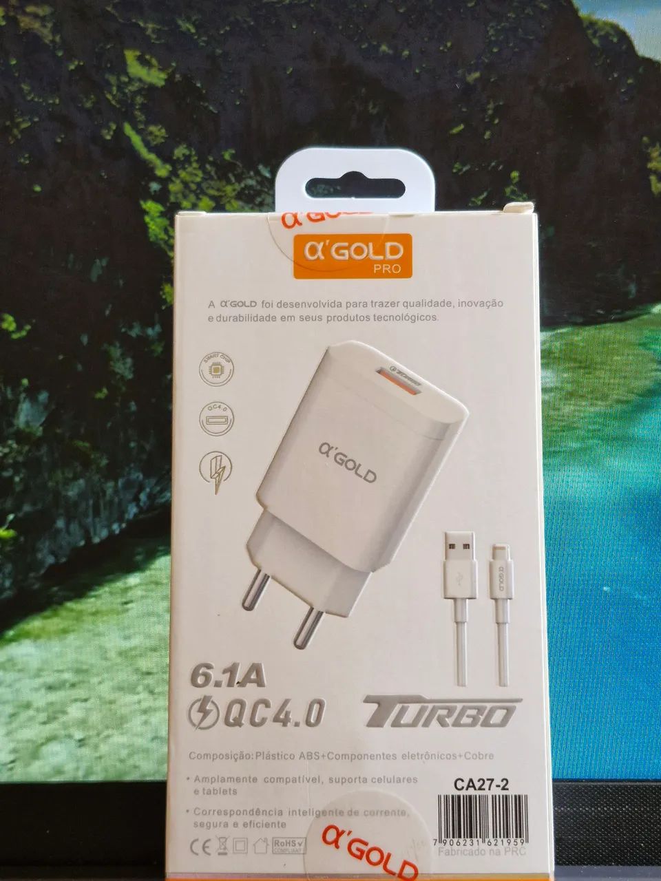Fonte +cabo Turbo Compativel C/iPhone 8 Ao 14 Pro Max Agold - Foto 2
