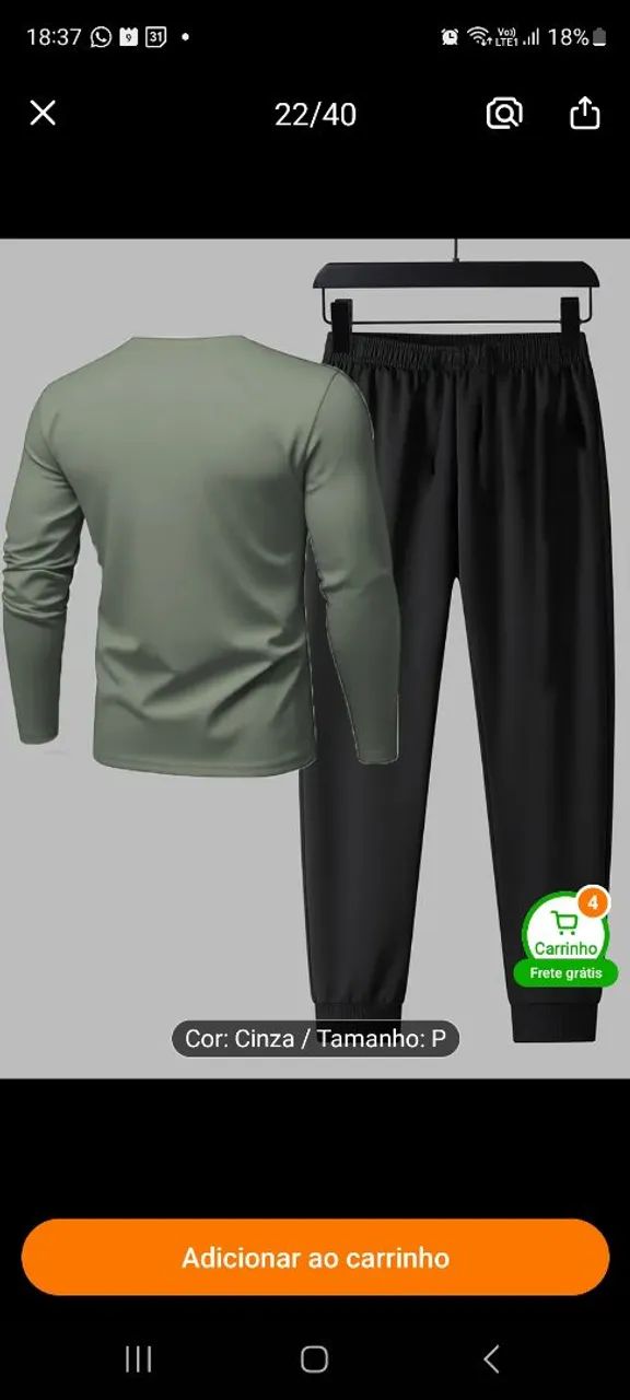 CONJUNTO MOLETON  - TAM P/M - Foto 2