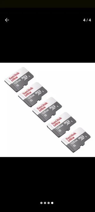 Cartão de memória 128GB SanDisk Adaptador - Foto 3