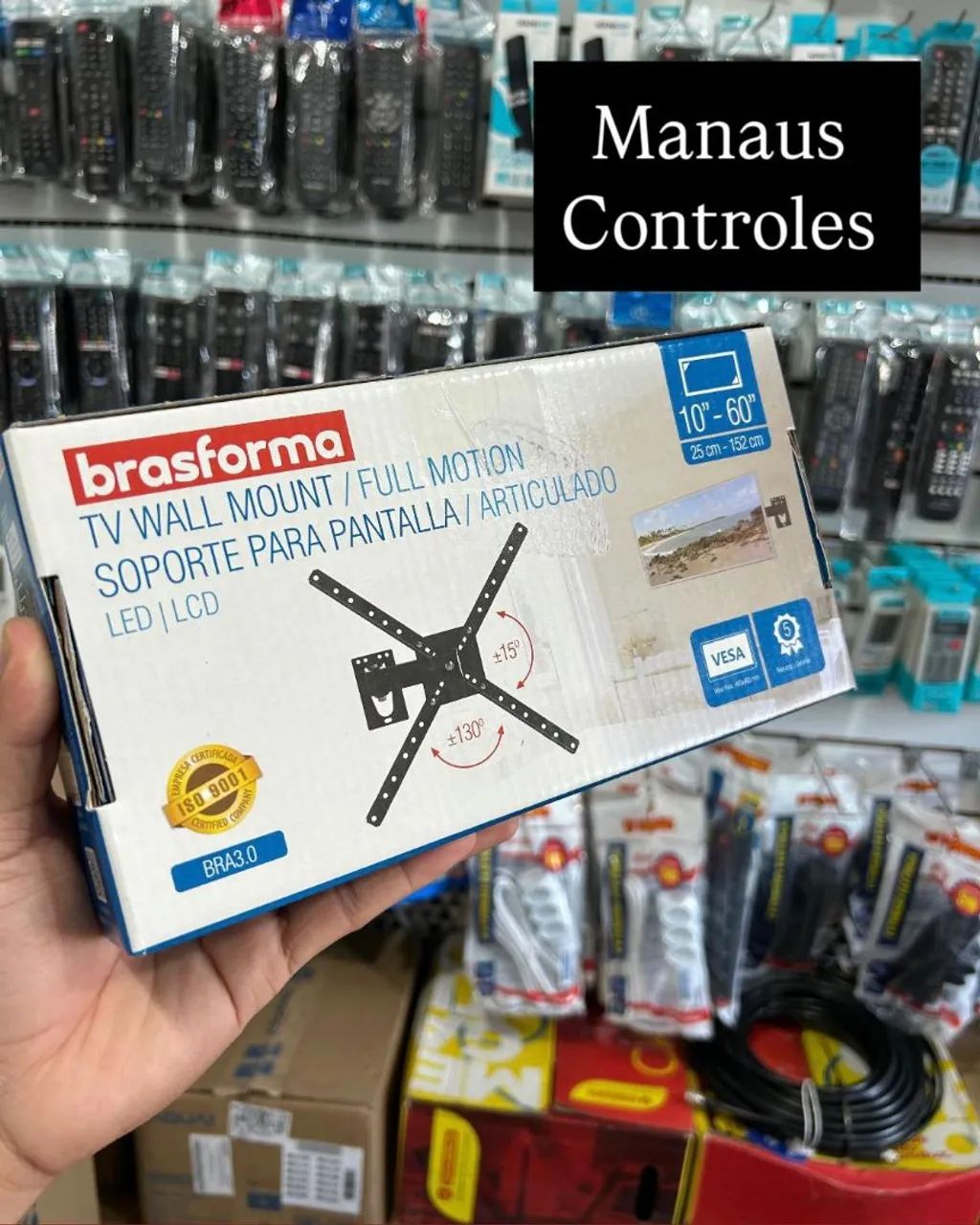 Suporte TV Articulado Brasforma 10 a 60 polegadas 
