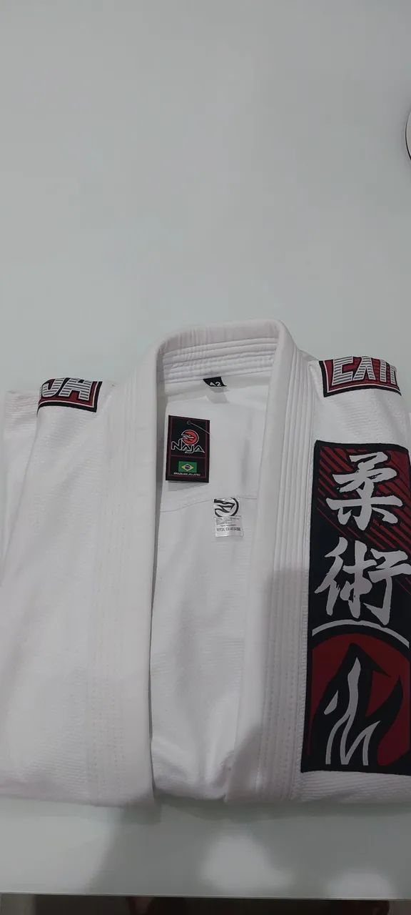 Kimono Jiu Jitsu Naja Choke BJJ Adulto Reforçado Trançado- BRANCO - TAM : A2 - Foto 3