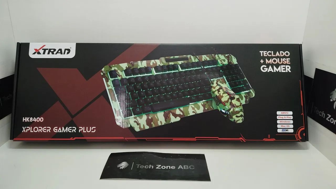 OFERTA Kit Gamer Teclado e Mouse Xtrad Xplorer Plus Camuflado - Foto 2