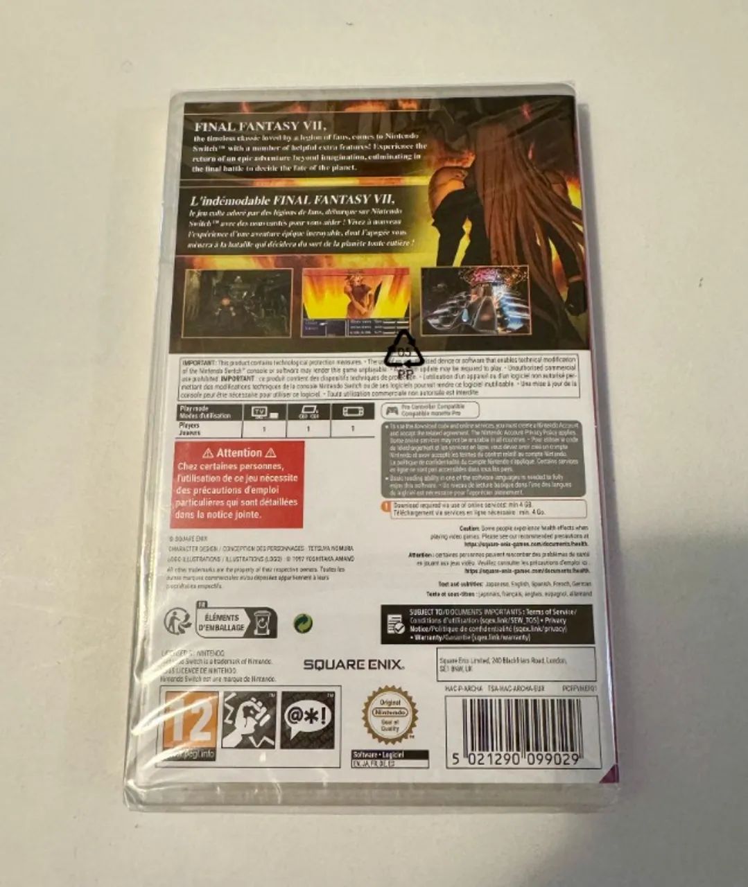 Jogo Final Fantasy VII Switch Mídia Física CODE IN BOX Versão Europeia Lacrado - Foto 2