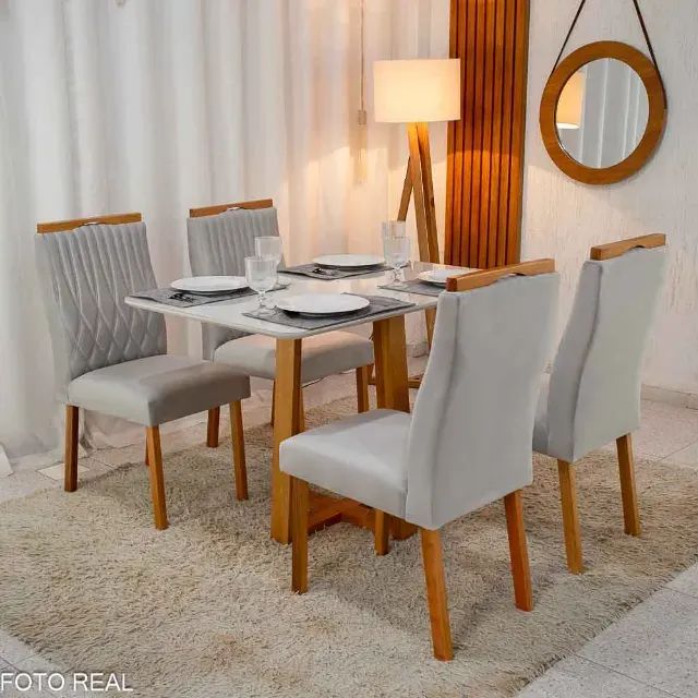 Mesa Jantar Pedro 1,20m  Madeira Maciça  4 Cad Genova   - Produto Novo com Pronta Entrega! - Foto 2