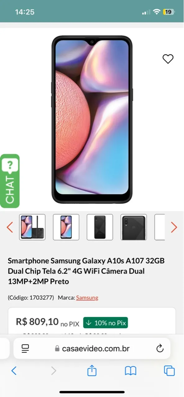 Samsung galaxi A10s (usado)