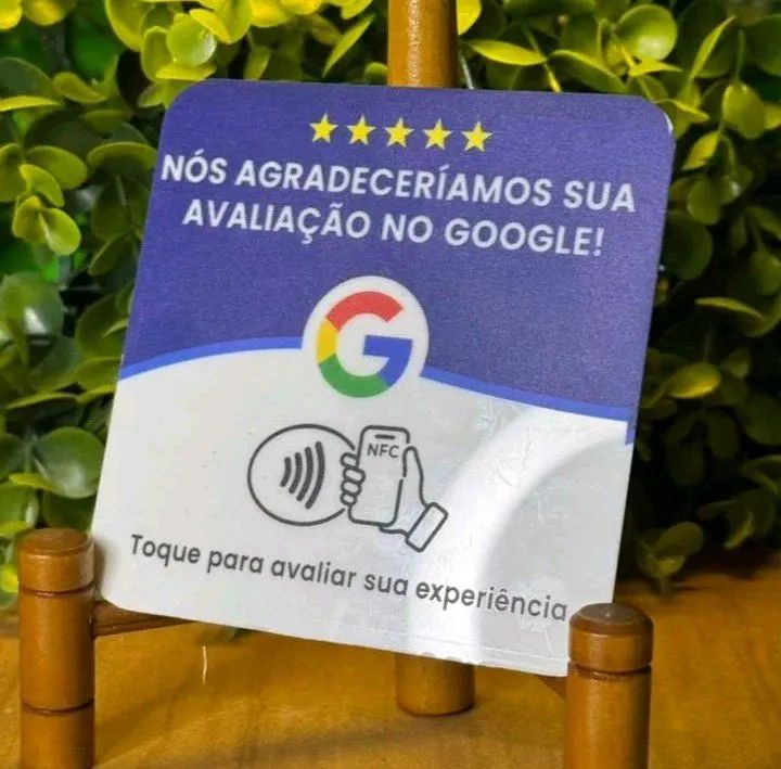 ? Plaquinha de Avaliação no Google com NFC - NTAG215 - Foto 5
