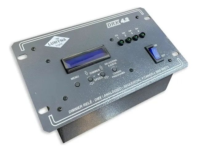 Dimmer Rele Sequencial Dmx E Analógico 4 Canais 2000w Cada