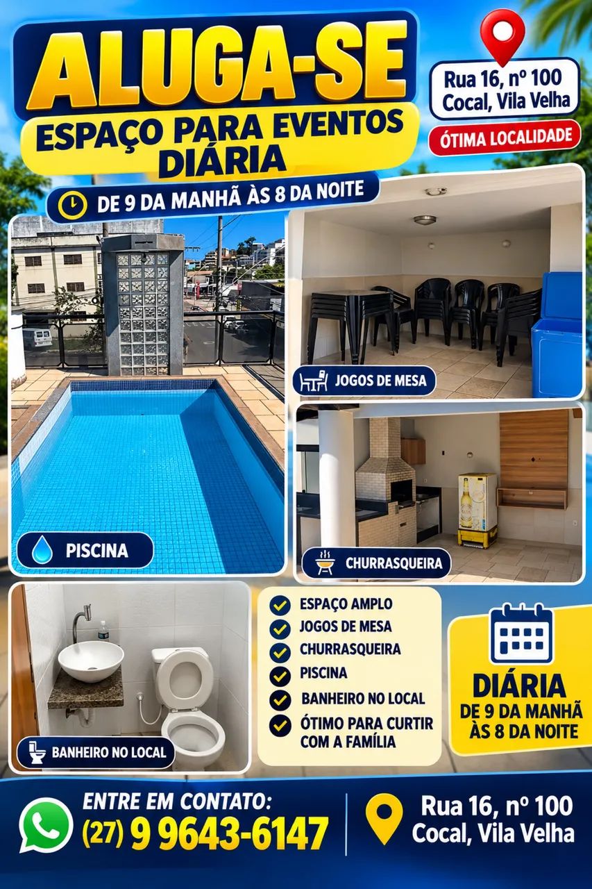 Aluga-se área para evento.