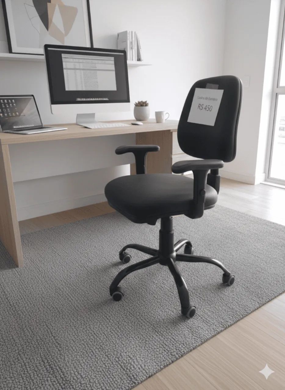 Cadeira de Escritório Ergonômica Giratória - Conforto e Qualidade para o Dia a Dia