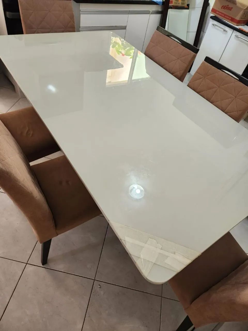 Mesa 6 lugares de jantar com cadeiras - Foto 2