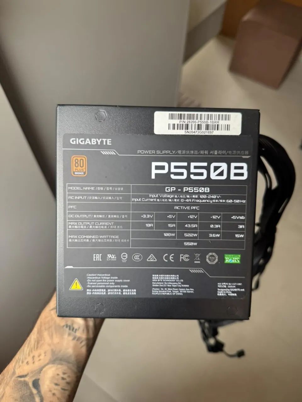 Fonte Gigabyte P550B | 80 Plus Bronze