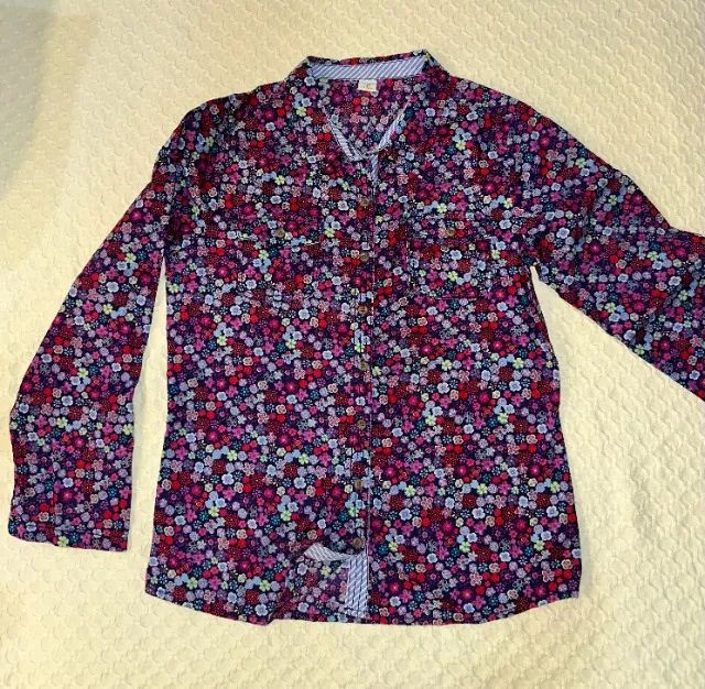 Camisa Florida 100% Algodão - Tamnho XL(14) Old Navy