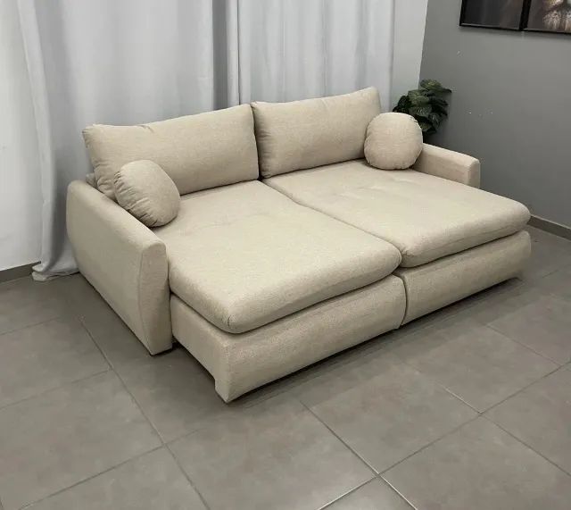 Sofá Retrátil Ravello 230cm 4 Lugares em Linho
