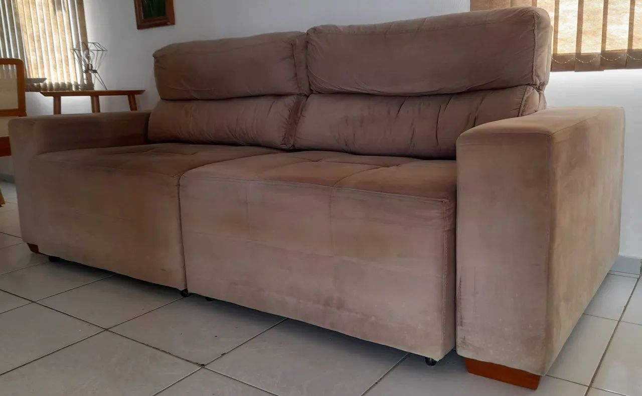 Sofá tecido suede macio 2.20m - Foto 4
