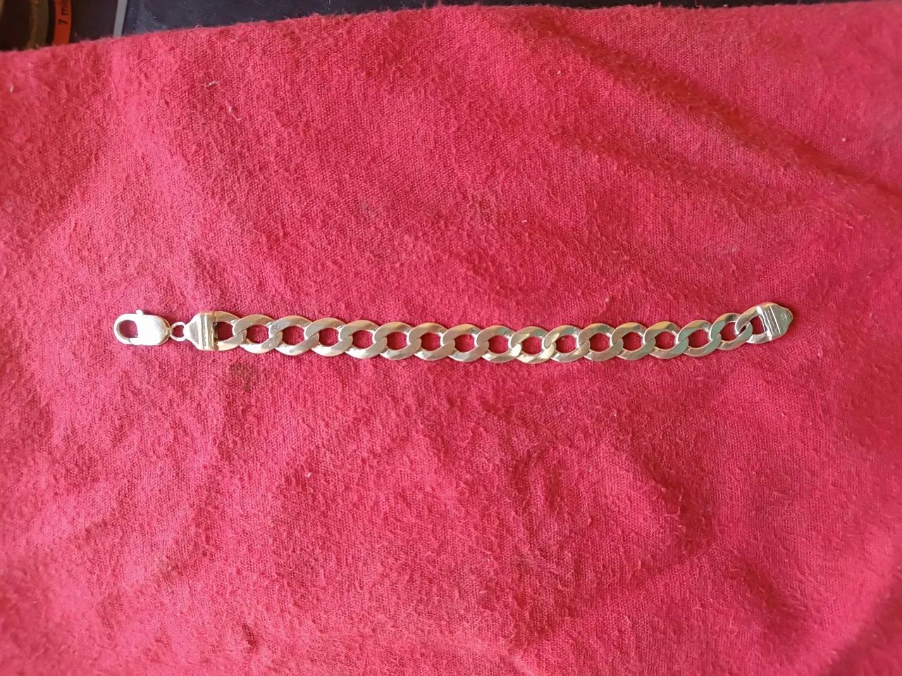 Pulseira de prata 1x1 8mm 25g 