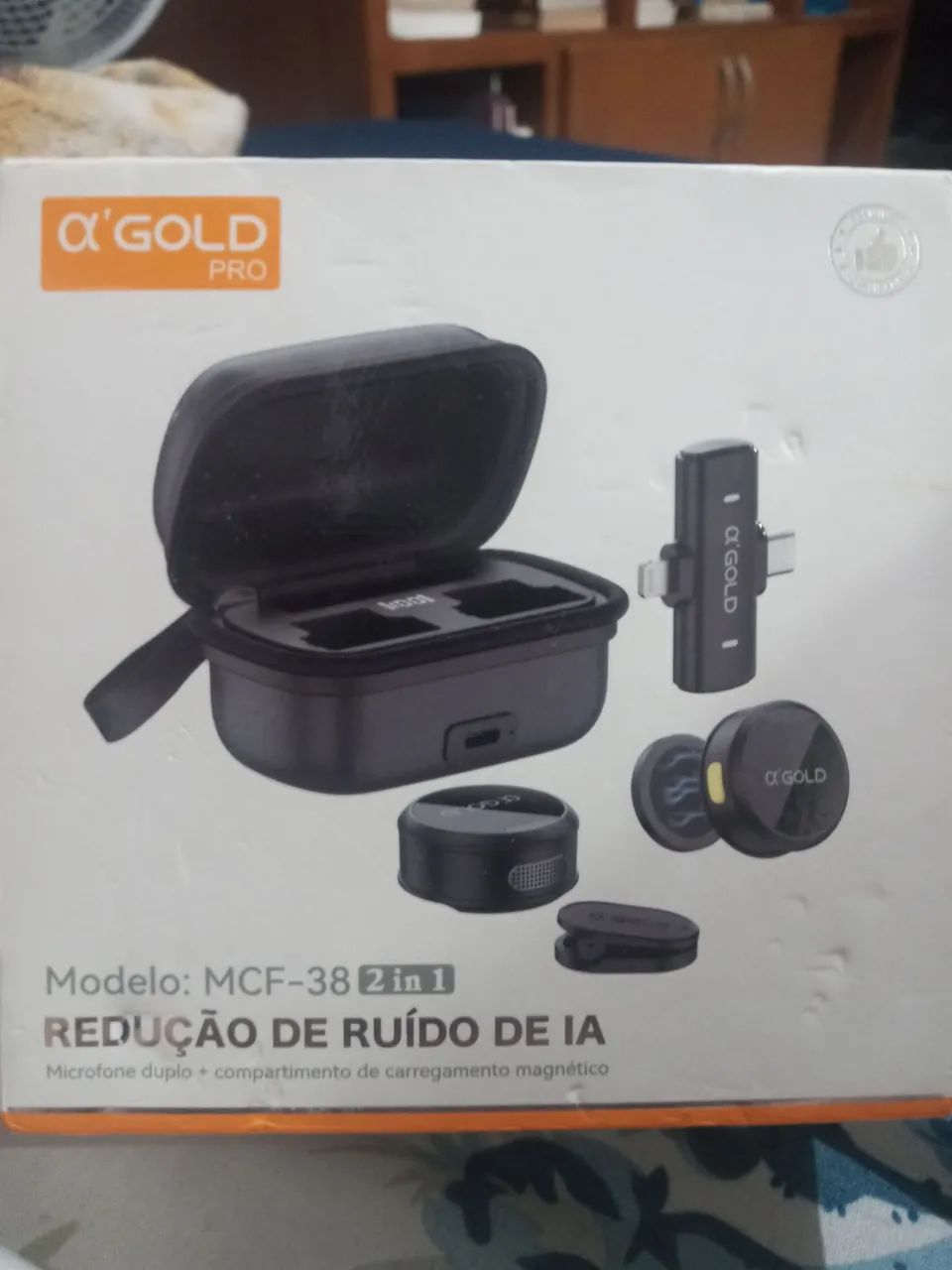 Microfone Lapela com cancelamento de ruidos