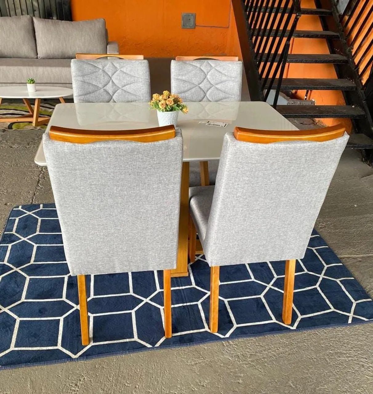 CONJUNTO DE MESA RUBI 4 CADEIRAS GEORGIA  - Foto 2