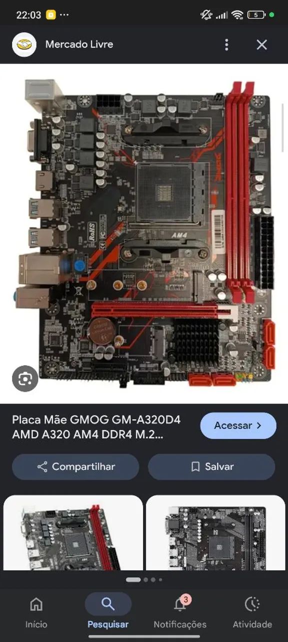 VENDO KIT PLACA MÃE E PROCESSADOR  - Foto 2