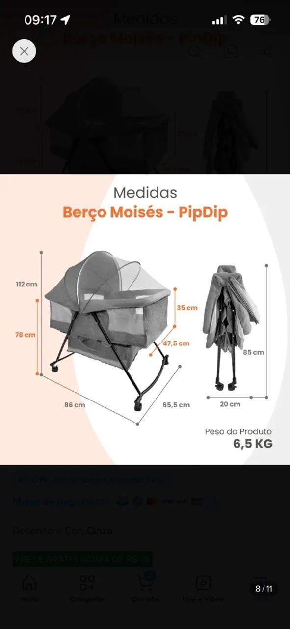 Berço Portátil e Ninho  - Foto 4