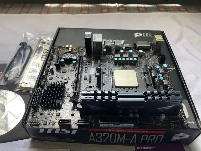 Kit PC Memória 16Gb 3200Mhz Placa Mãe MSI A320M AM4 CPU Ryzen 5 3500X - Foto 3
